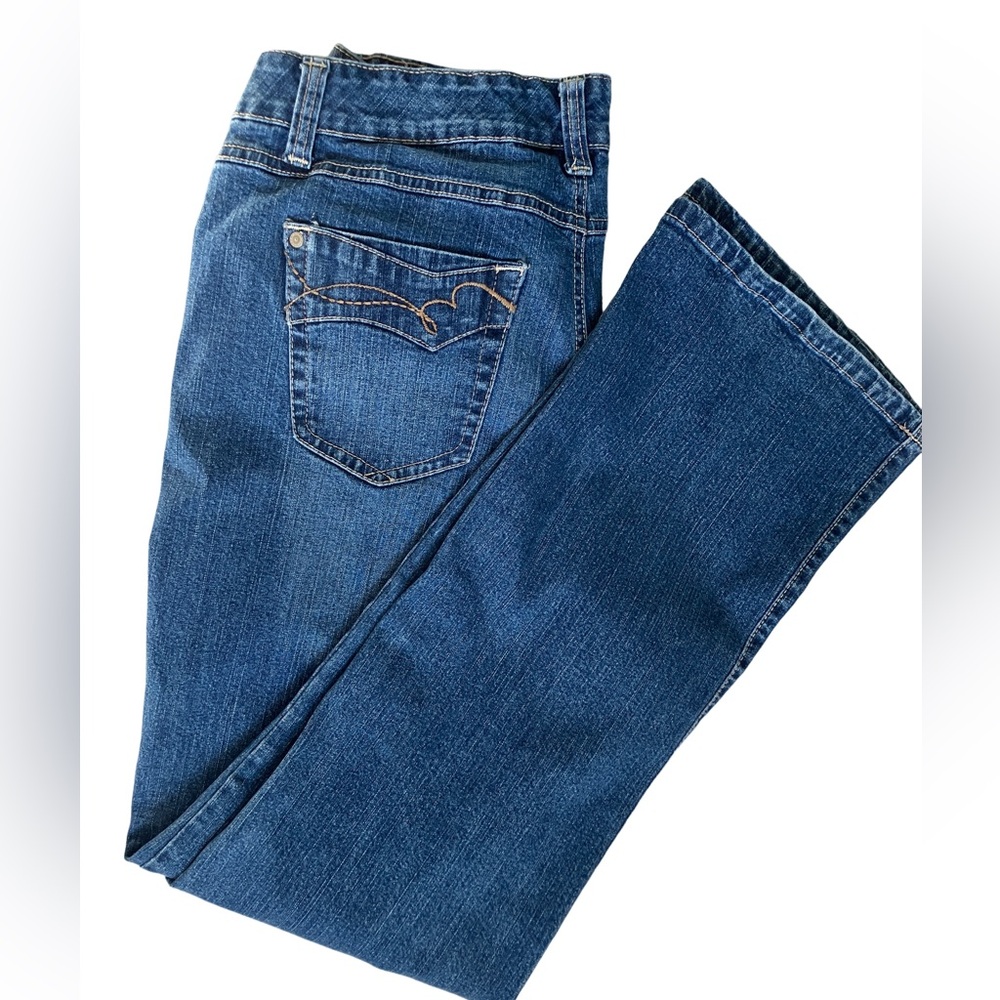 Bandolino Blue Flare Wide Leg Jeans